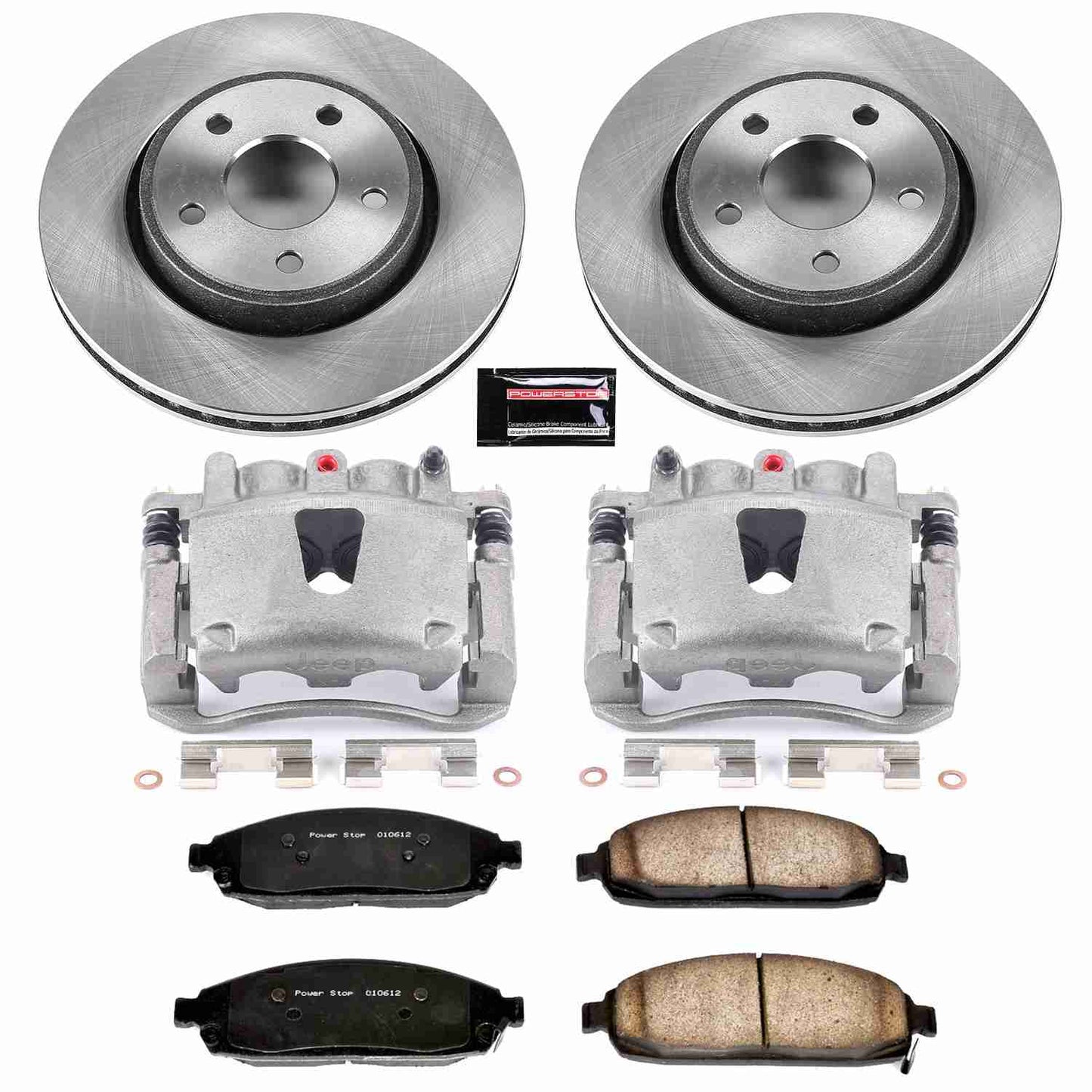 PowerStop Power Stop 06-10 Jeep Commander Front Autospecialty Brake Kit w/Calipers KCOE2219A