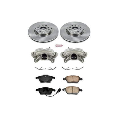 PowerStop Power Stop 06-09 Audi A3 Front Autospecialty Brake Kit w/Calipers KCOE2259A