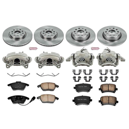 PowerStop Power Stop 2009 Audi A3 Autospecialty Kit w/ Calipers - Front and Rear KCOE2260B