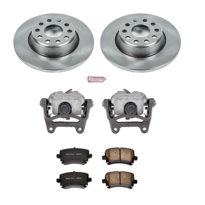 PowerStop Power Stop 06-08 Audi A3 Rear Autospecialty Brake Kit w/Calipers KCOE2261B