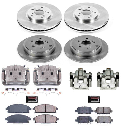 PowerStop Power Stop 03-06 Acura MDX Autospecialty Kit w/ Calipers - Front and Rear KCOE2291