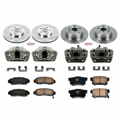 PowerStop Power Stop 04-08 Acura TL Autospecialty Kit w/ Calipers - Front and Rear KCOE2298