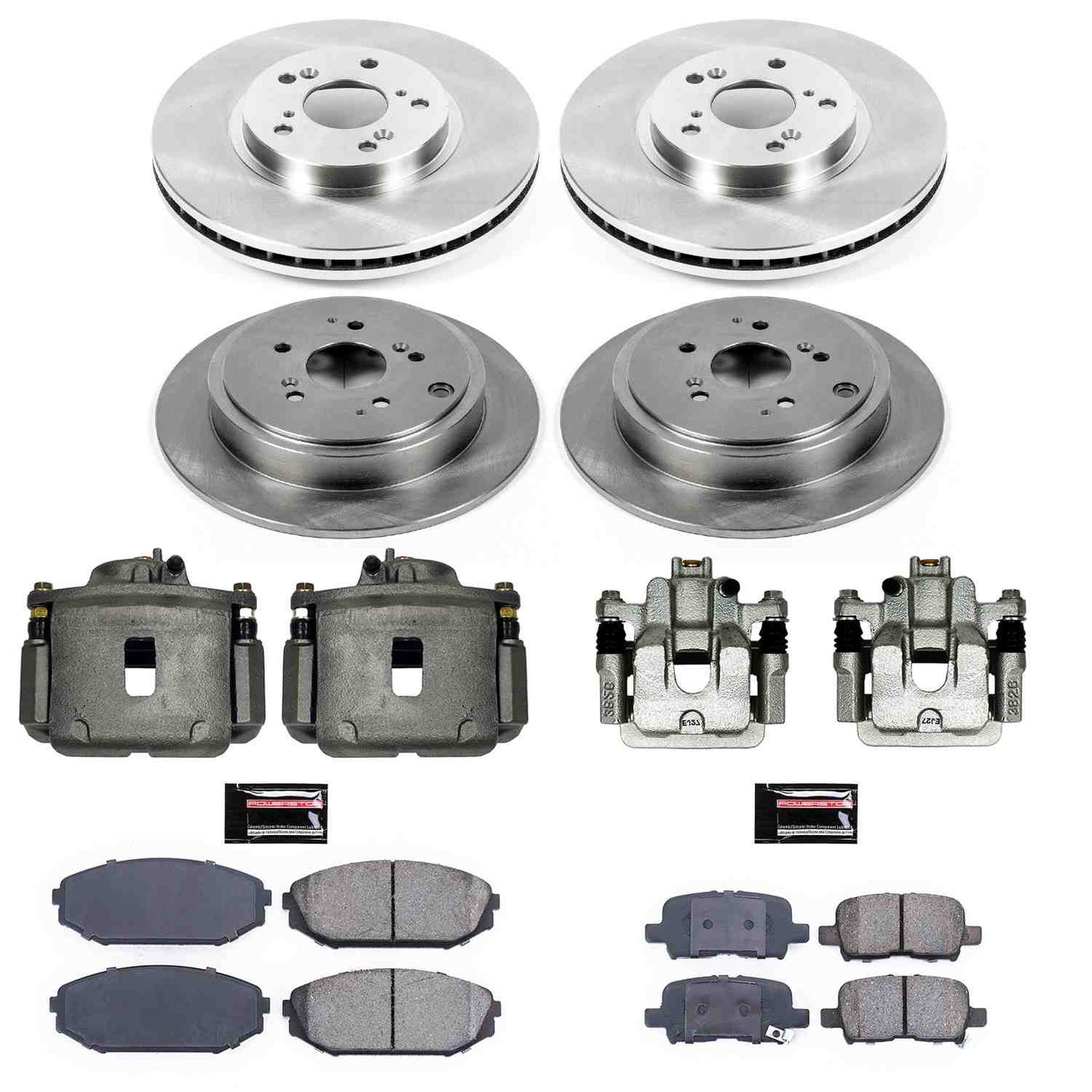 PowerStop Power Stop 01-02 Acura MDX Autospecialty Kit w/ Calipers - Front and Rear KCOE2300