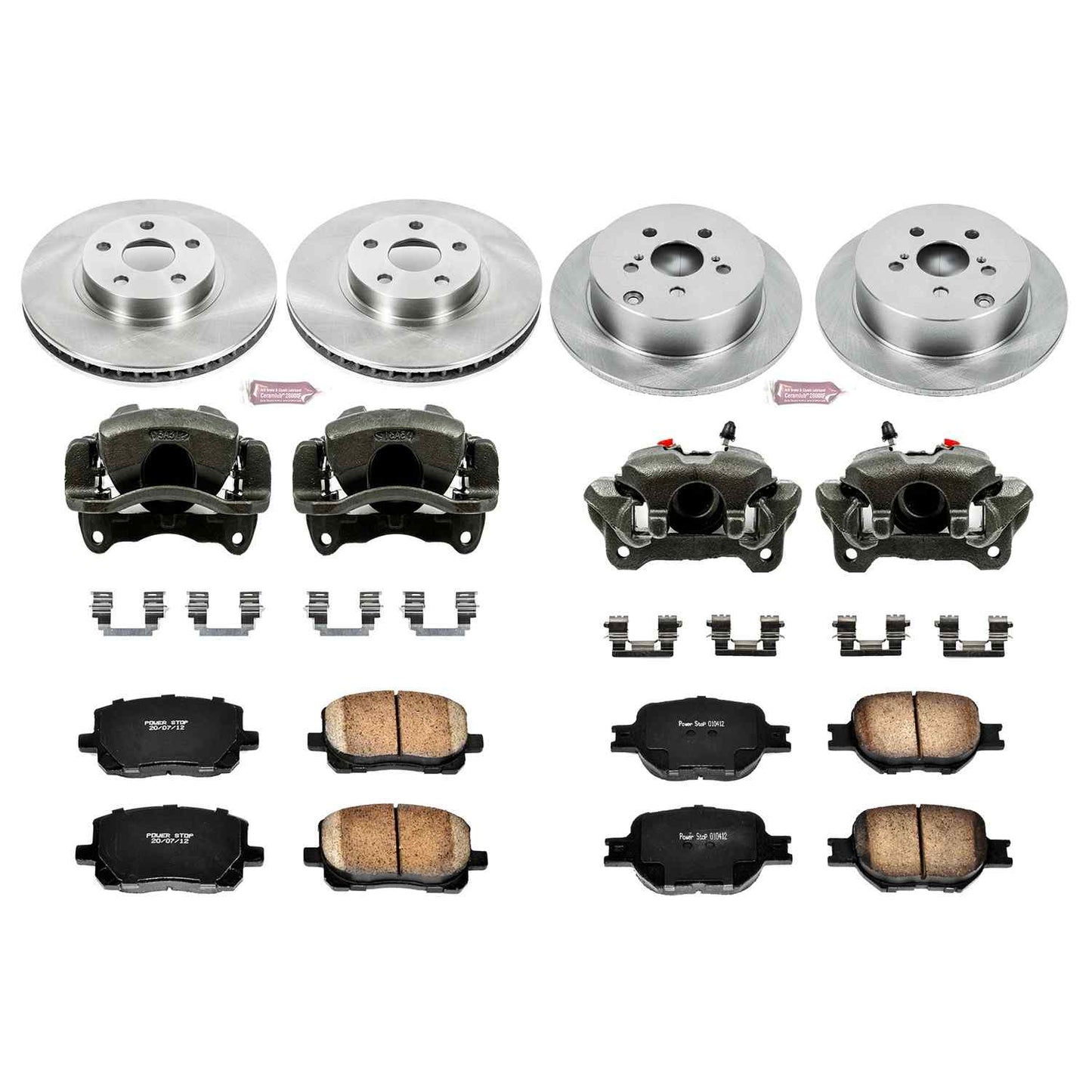 PowerStop Power Stop 05-10 Scion tC Autospecialty Kit w/ Calipers - Front and Rear KCOE2315