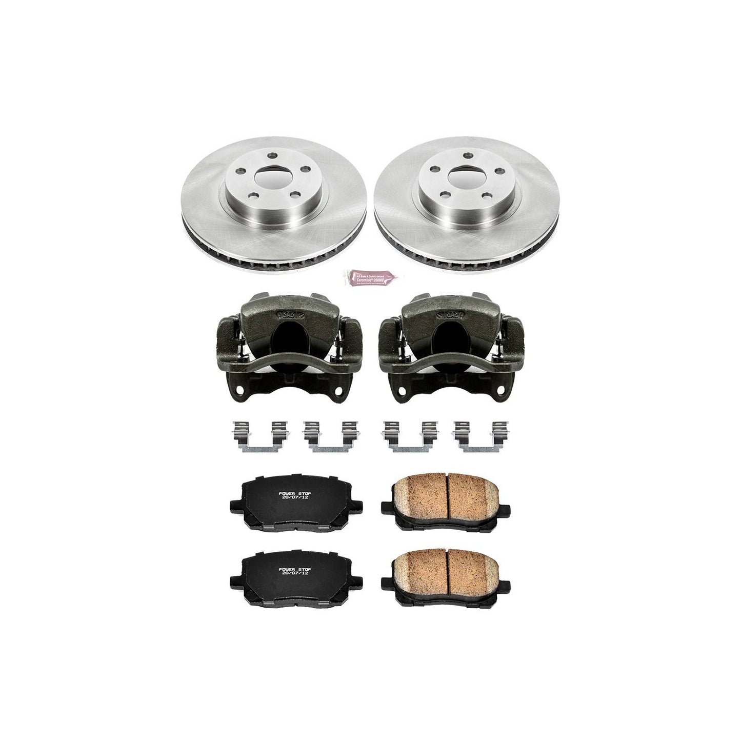PowerStop Power Stop 03-08 Pontiac Vibe Front Autospecialty Brake Kit w/Calipers KCOE2316