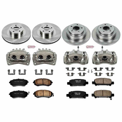 PowerStop Power Stop 2003 Subaru Forester Autospecialty Kit w/ Calipers - Front and Rear KCOE2377