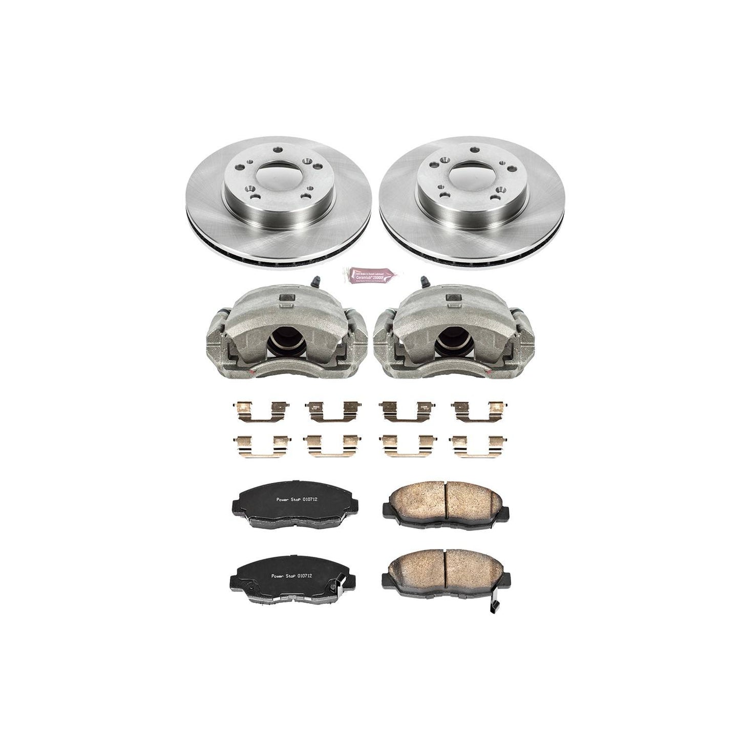 PowerStop Power Stop 06-11 Honda Civic Front Autospecialty Brake Kit w/Calipers KCOE2384A