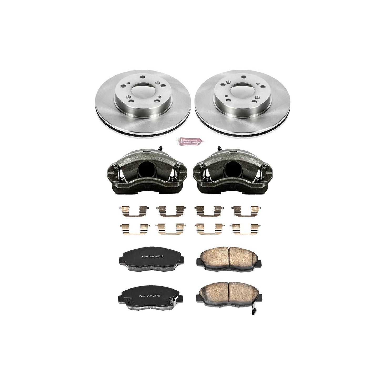 PowerStop Power Stop 06-11 Honda Civic Front Autospecialty Brake Kit w/Calipers KCOE2384