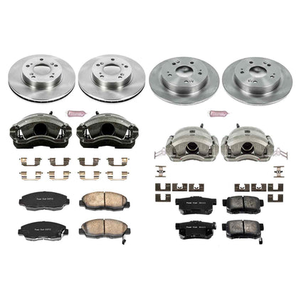 PowerStop Power Stop 06-11 Honda Civic Autospecialty Kit w/ Calipers - Front and Rear KCOE2385