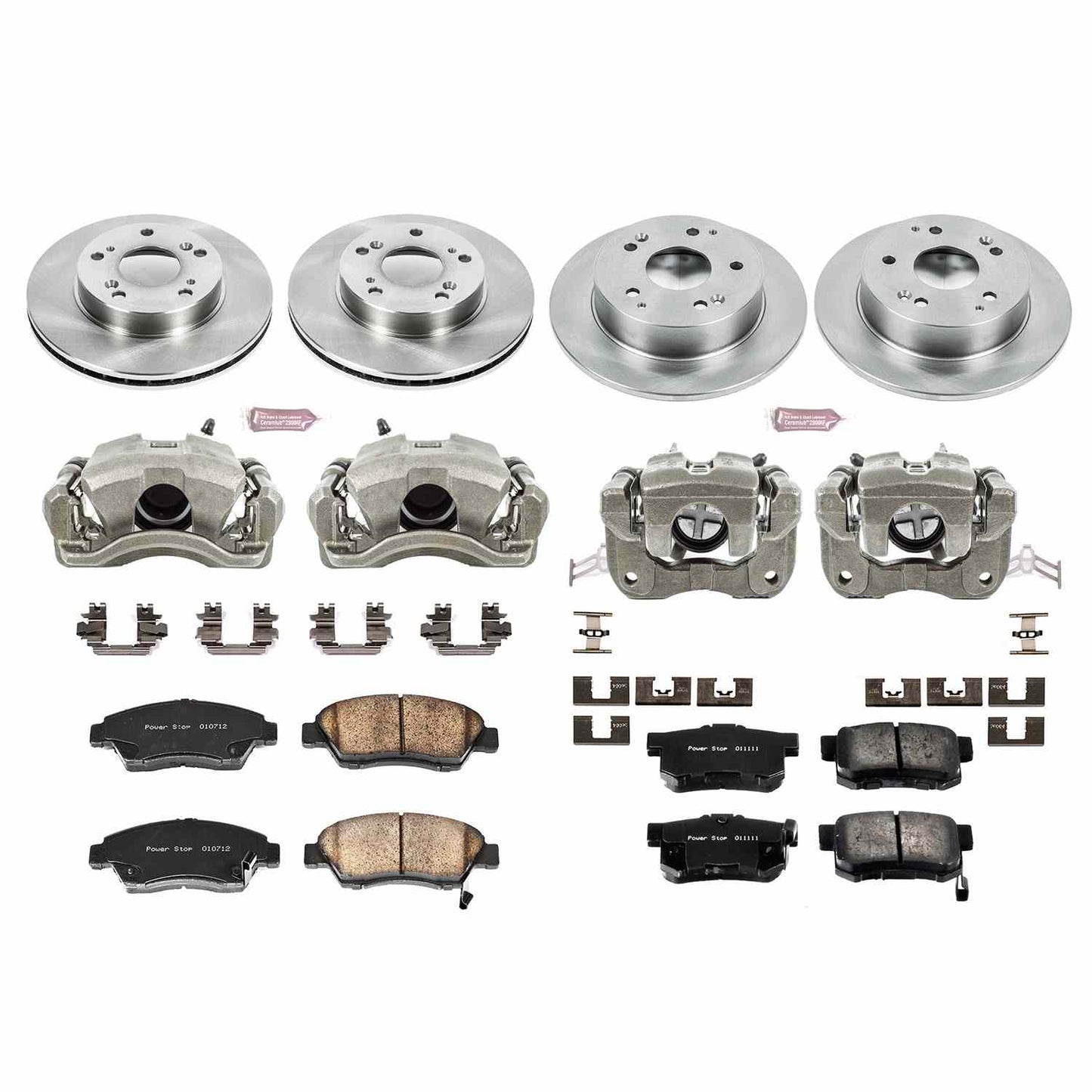 PowerStop Power Stop 02-06 Acura RSX Autospecialty Kit w/ Calipers - Front and Rear KCOE2387
