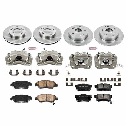 PowerStop Power Stop 02-06 Acura RSX Autospecialty Kit w/ Calipers - Front and Rear KCOE2387