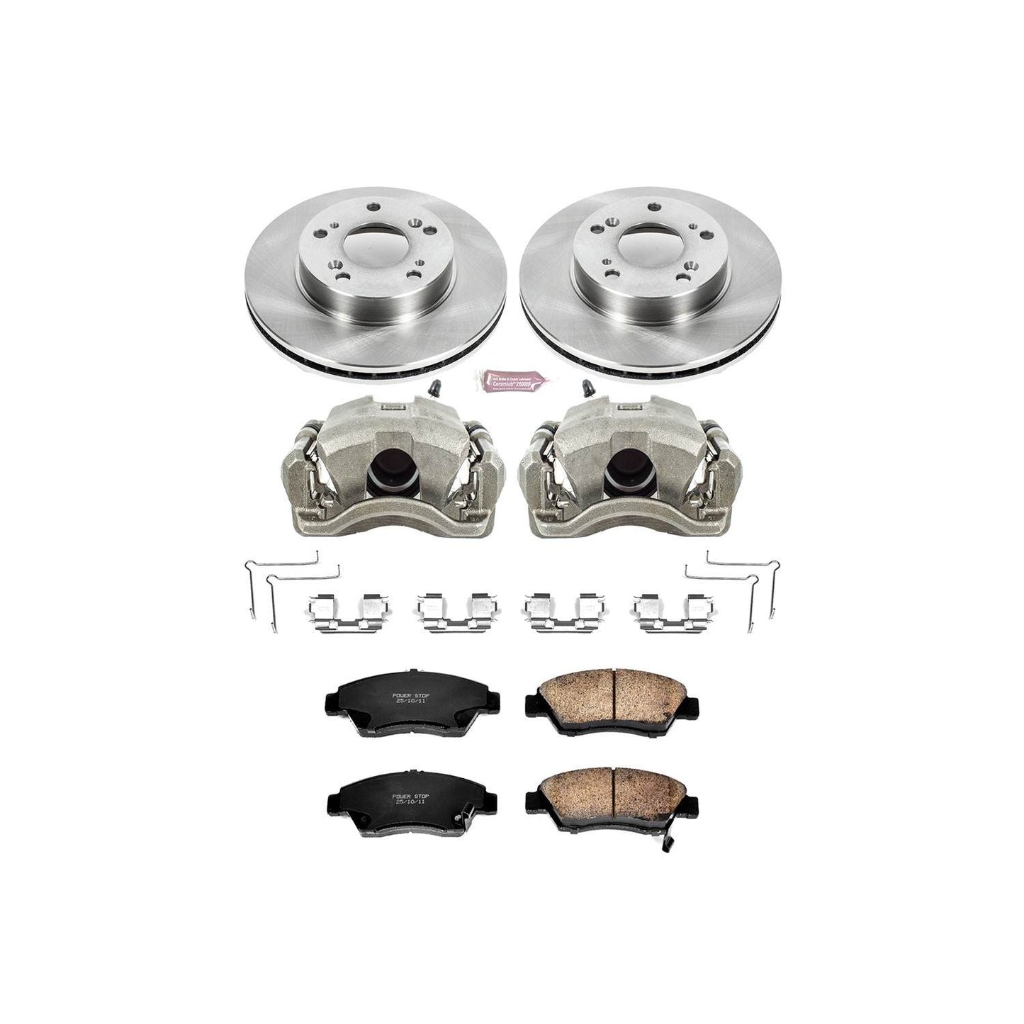 PowerStop Power Stop 06-11 Honda Civic Front Autospecialty Brake Kit w/Calipers KCOE2389