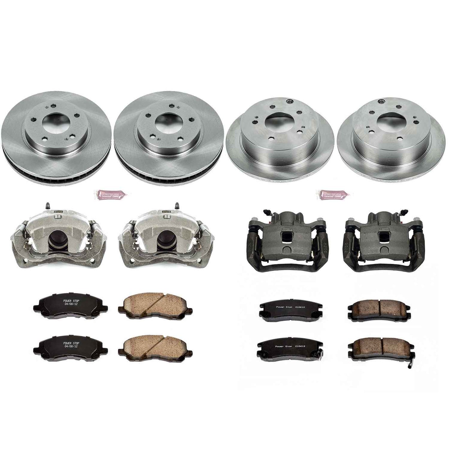 PowerStop Power Stop 04-12 Mitsubishi Galant Autospecialty Kit w/ Calipers - Front and Rear KCOE2395