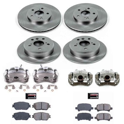 PowerStop Power Stop 2002 Toyota Camry Autospecialty Kit w/ Calipers - Front and Rear KCOE2415