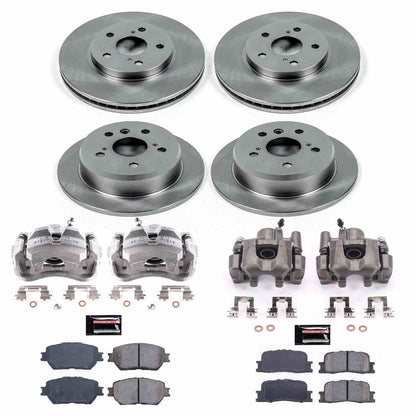 PowerStop Power Stop 2002 Toyota Camry Autospecialty Kit w/ Calipers - Front and Rear KCOE2416