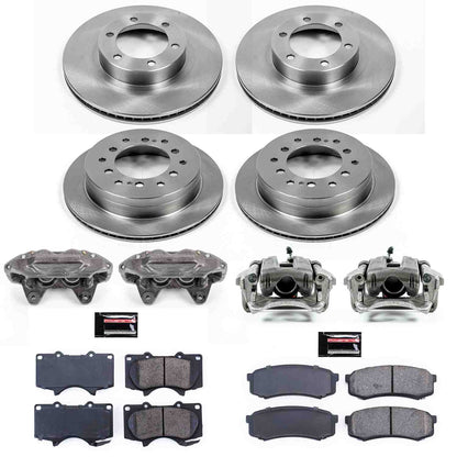 PowerStop Power Stop 03-09 Lexus GX470 Autospecialty Kit w/ Calipers - Front and Rear KCOE2422A