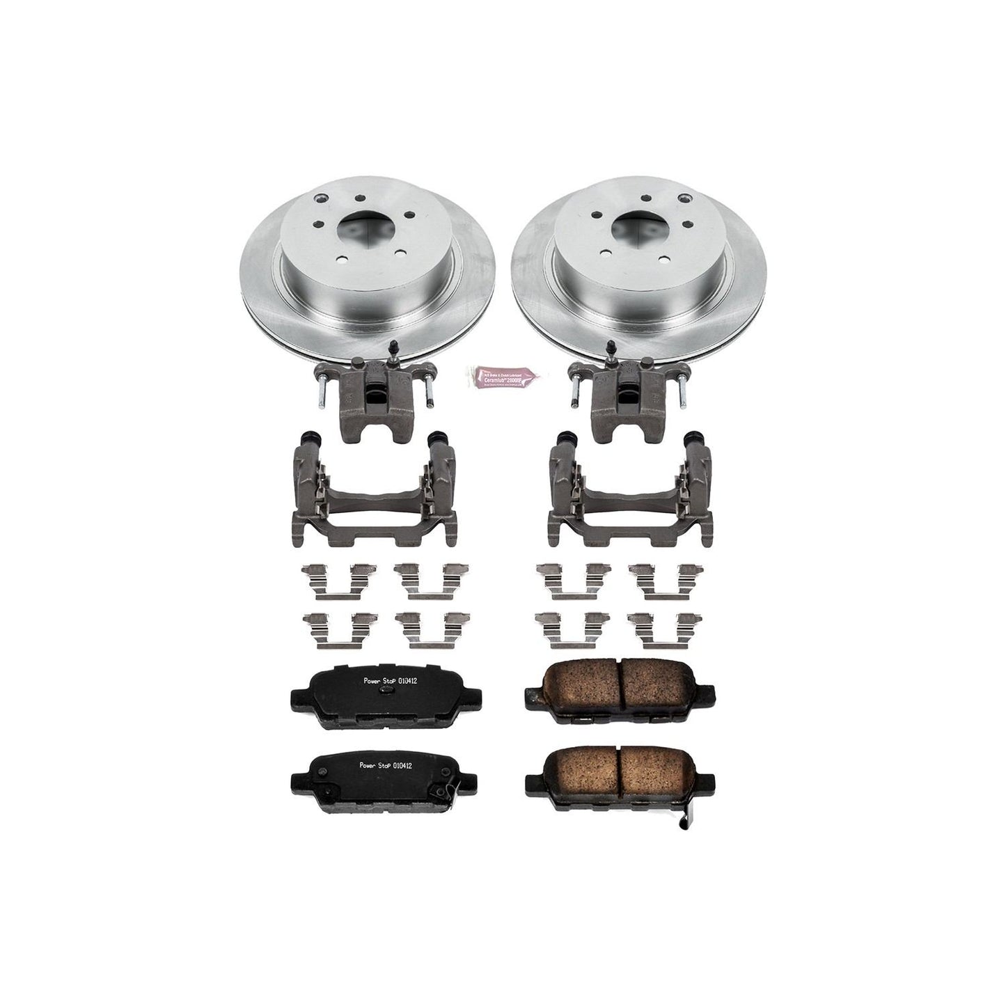 PowerStop Power Stop 12-13 Infiniti M35h Rear Autospecialty Brake Kit w/Calipers KCOE2427A