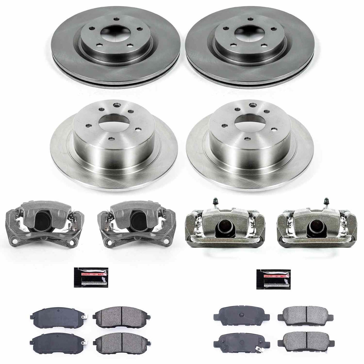 PowerStop Power Stop 10-13 Nissan Altima Autospecialty Kit w/ Calipers - Front and Rear KCOE242
