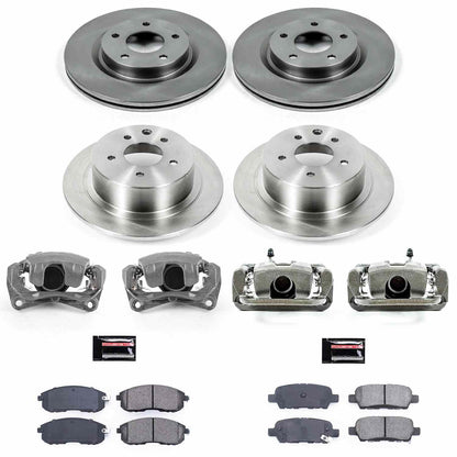 PowerStop Power Stop 10-13 Nissan Altima Autospecialty Kit w/ Calipers - Front and Rear KCOE242