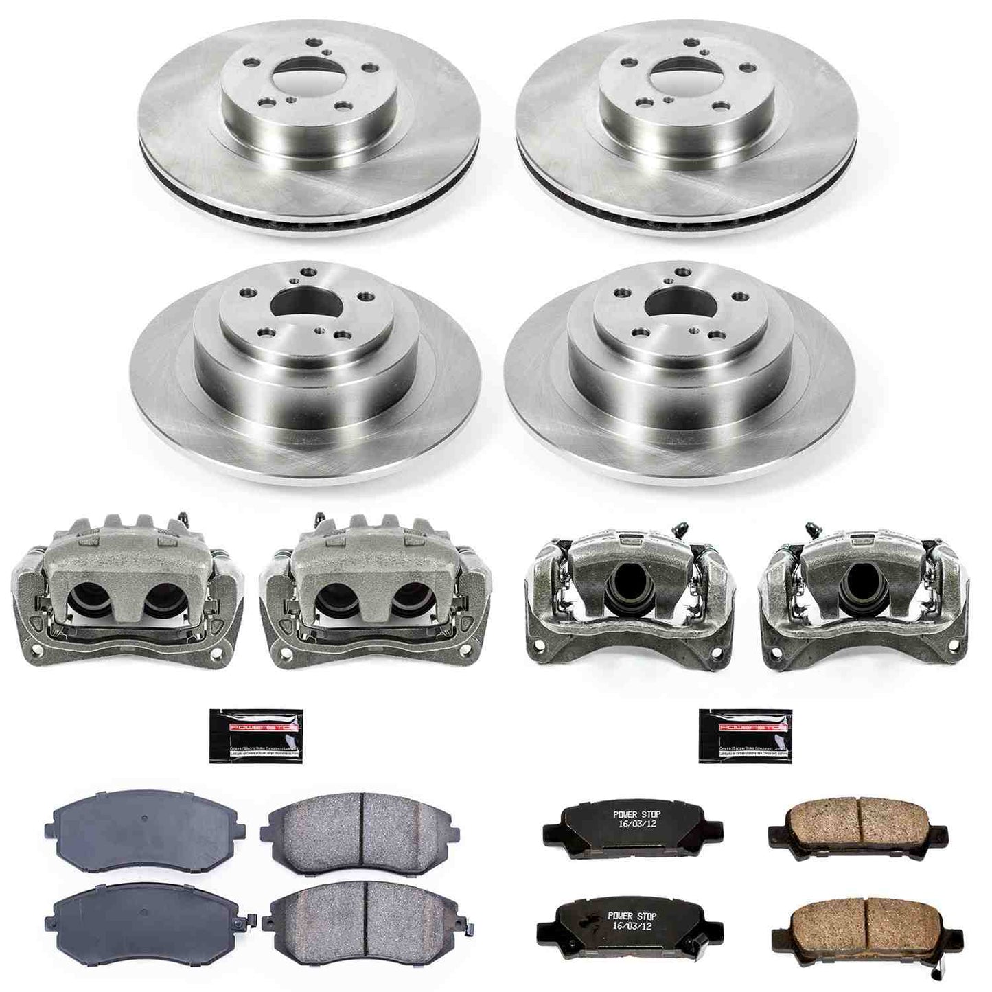 PowerStop Power Stop 06-11 Honda Ridgeline Autospecialty Kit w/ Calipers - Front and Rear KCOE2430