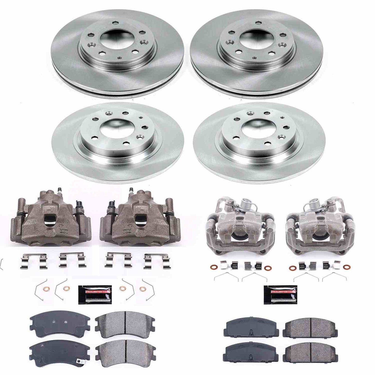 PowerStop Power Stop 03-05 Mazda 6 Autospecialty Kit w/ Calipers - Front and Rear KCOE2449