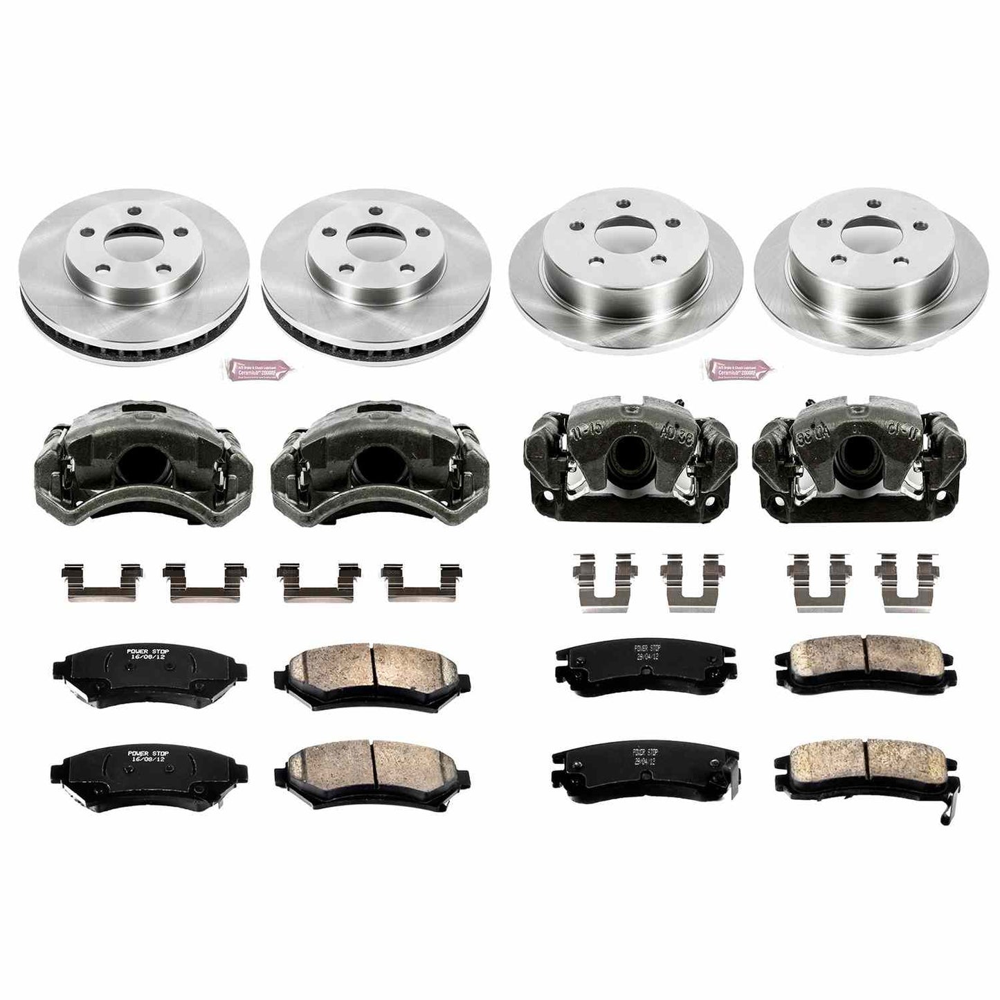 PowerStop Power Stop 04-05 Buick Century Autospecialty Kit w/ Calipers - Front and Rear KCOE2554