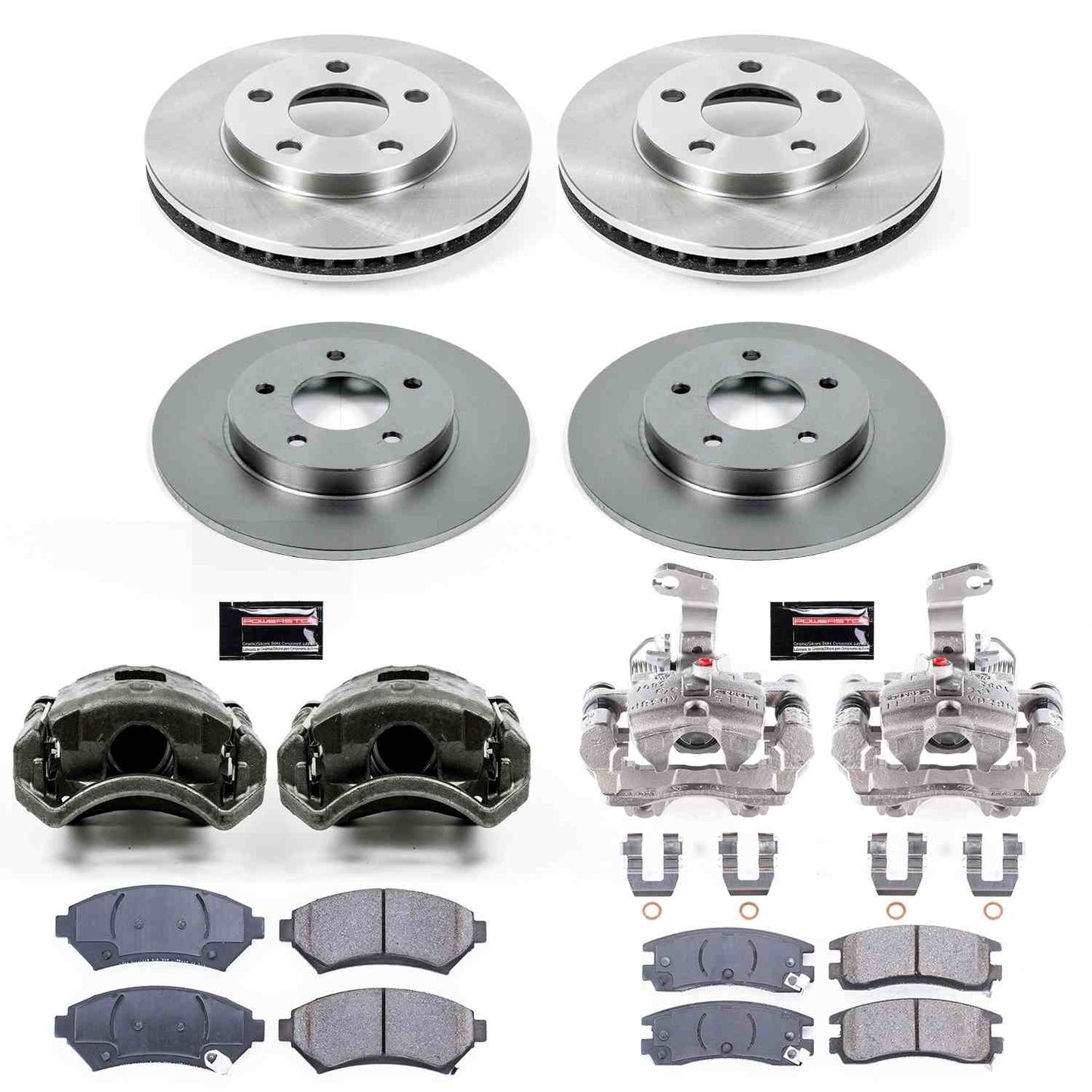 PowerStop Power Stop 00-05 Buick LeSabre Autospecialty Kit w/ Calipers - Front and Rear KCOE2556