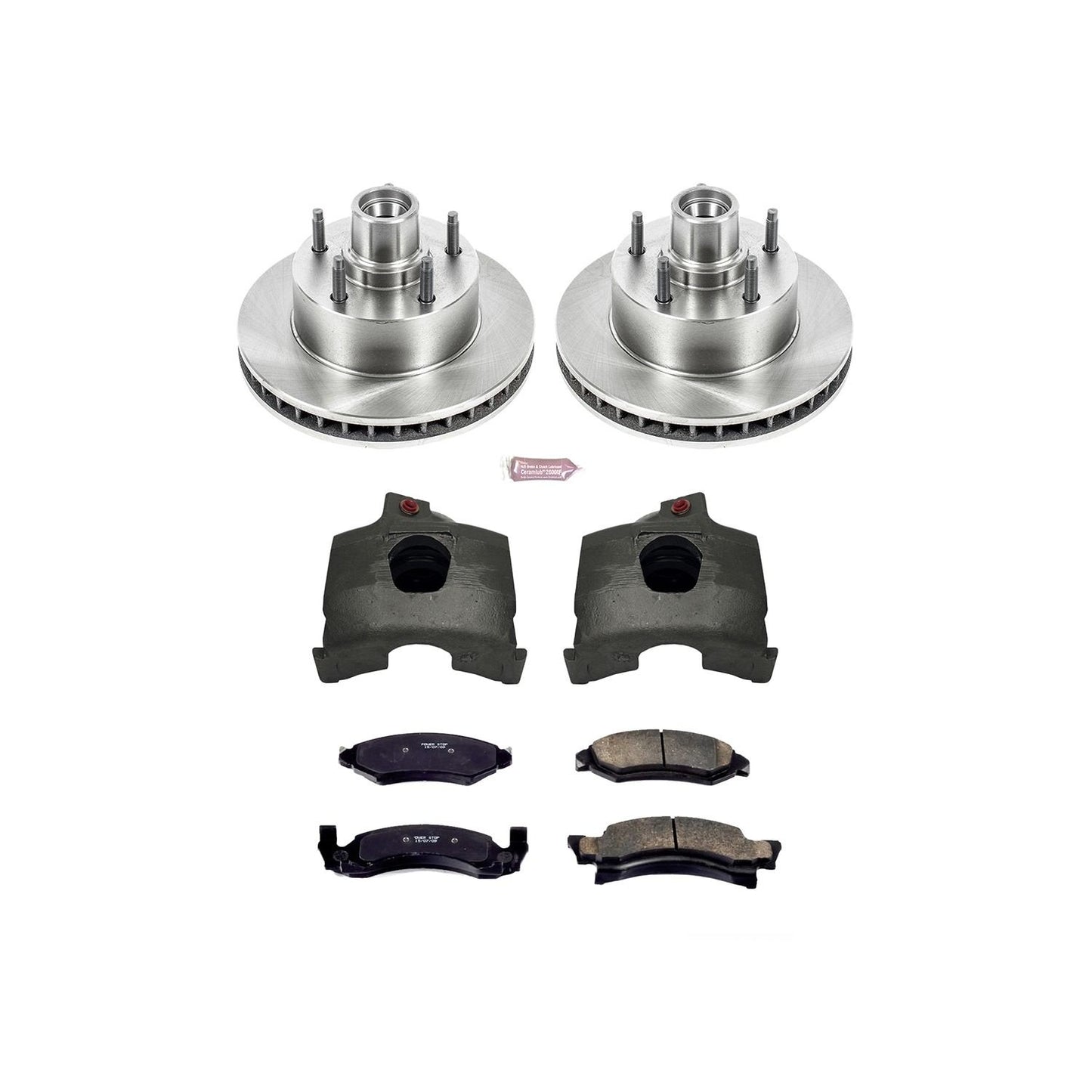 PowerStop Power Stop 1986 Ford E-150 Econoline Front Autospecialty Brake Kit w/Calipers KCOE2578