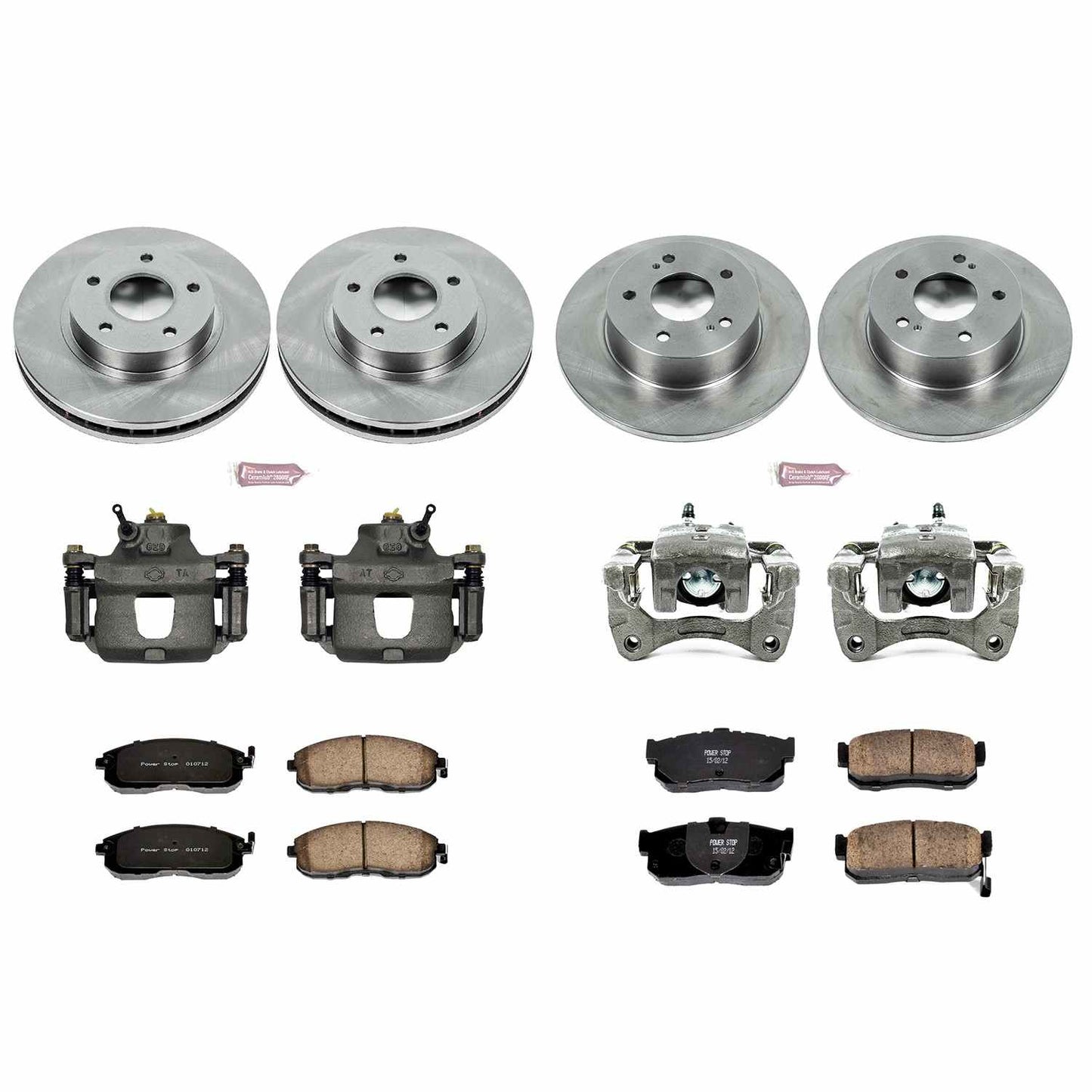 PowerStop Power Stop 1999 Nissan Maxima Autospecialty Kit w/ Calipers - Front and Rear KCOE2704A