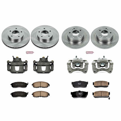 PowerStop Power Stop 1999 Nissan Maxima Autospecialty Kit w/ Calipers - Front and Rear KCOE2704A