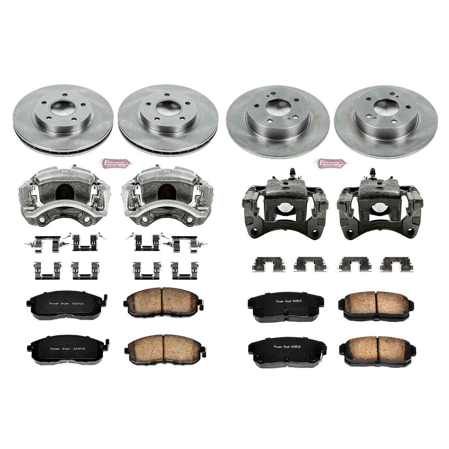 PowerStop Power Stop 2001 Nissan Maxima Autospecialty Kit w/ Calipers - Front and Rear KCOE2705