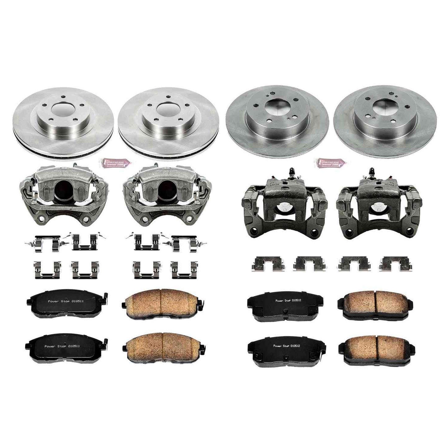 PowerStop Power Stop 02-04 Infiniti I35 Autospecialty Kit w/ Calipers - Front and Rear KCOE2706