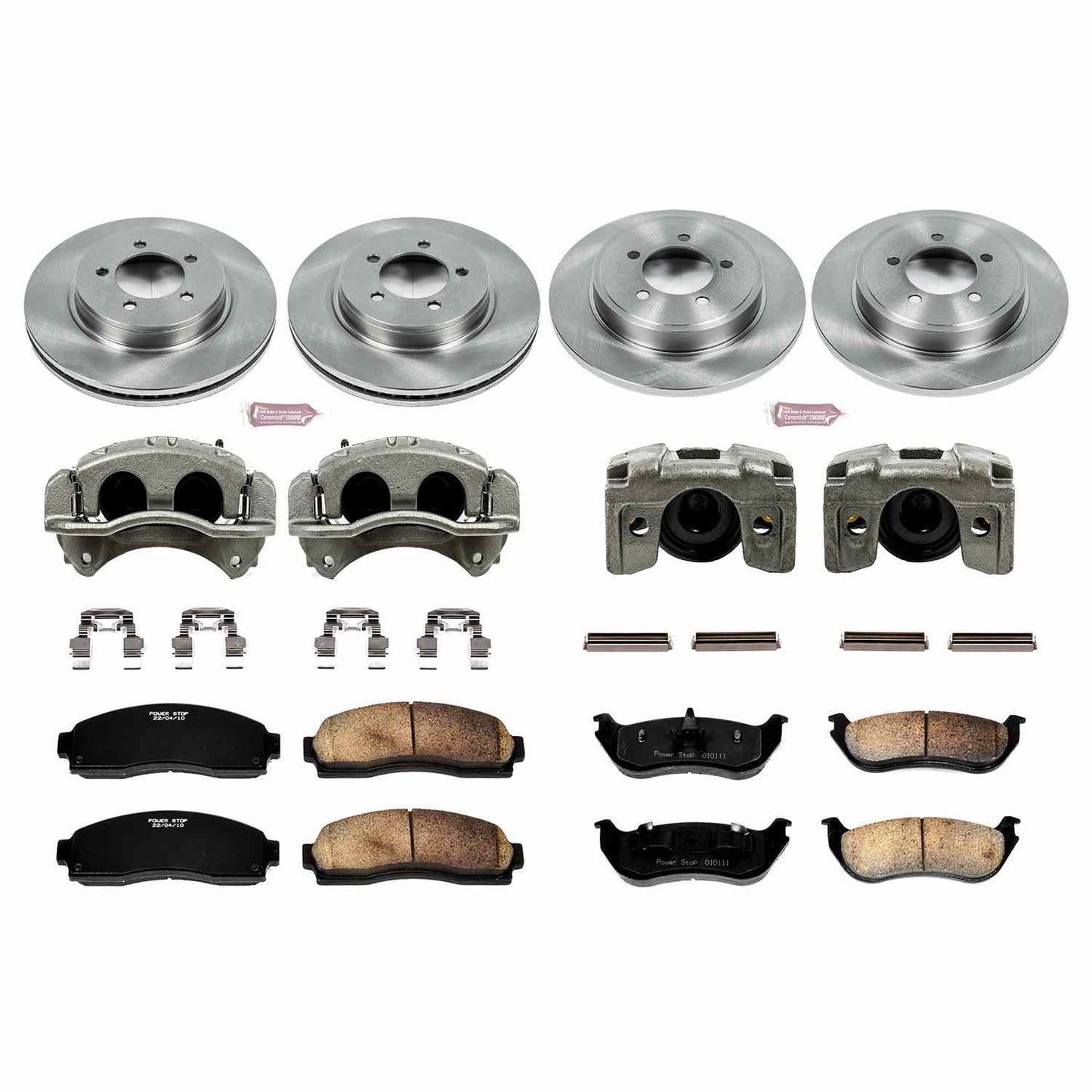 PowerStop Power Stop 02-05 Ford Explorer Autospecialty Kit w/ Calipers - Front and Rear KCOE2722