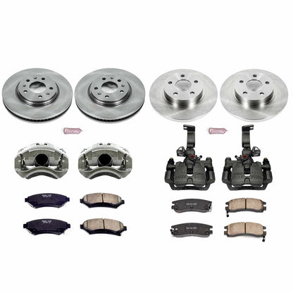 PowerStop Power Stop 2004 Cadillac Seville Autospecialty Kit w/ Calipers - Front and Rear KCOE2733