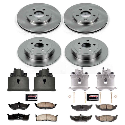 PowerStop Power Stop 00-05 Dodge Neon Autospecialty Kit w/ Calipers - Front and Rear KCOE2734