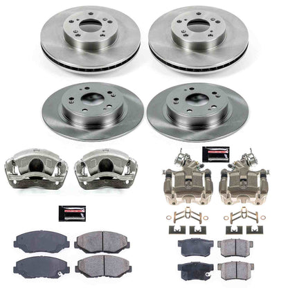 PowerStop Power Stop 2005 Honda Accord Autospecialty Kit w/ Calipers - Front and Rear KCOE2745