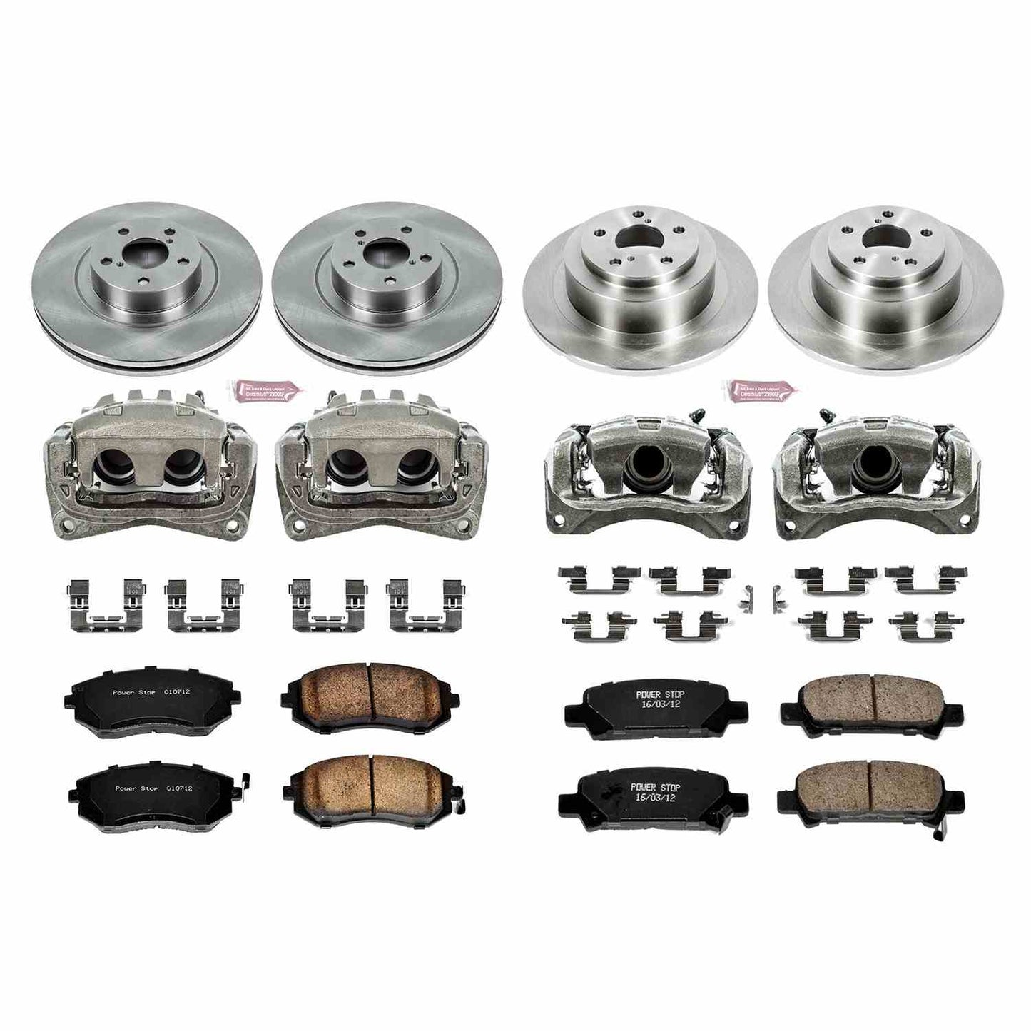 PowerStop Power Stop 04-06 Subaru Baja Autospecialty Kit w/ Calipers - Front and Rear KCOE2748