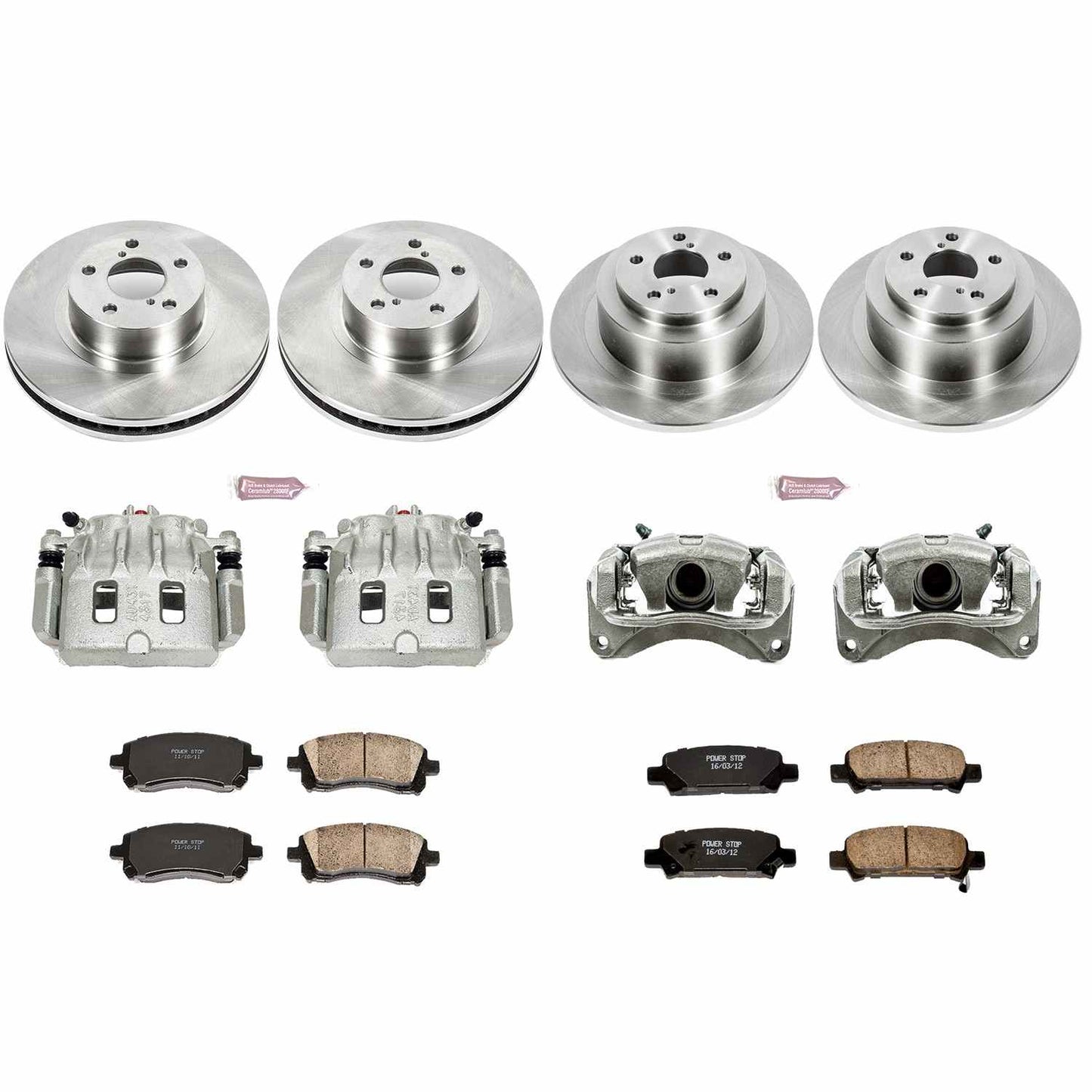 PowerStop Power Stop 00-02 Subaru Legacy Autospecialty Kit w/ Calipers - Front and Rear KCOE2749