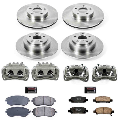 PowerStop Power Stop 02-04 Subaru Legacy Autospecialty Kit w/ Calipers - Front and Rear KCOE2750