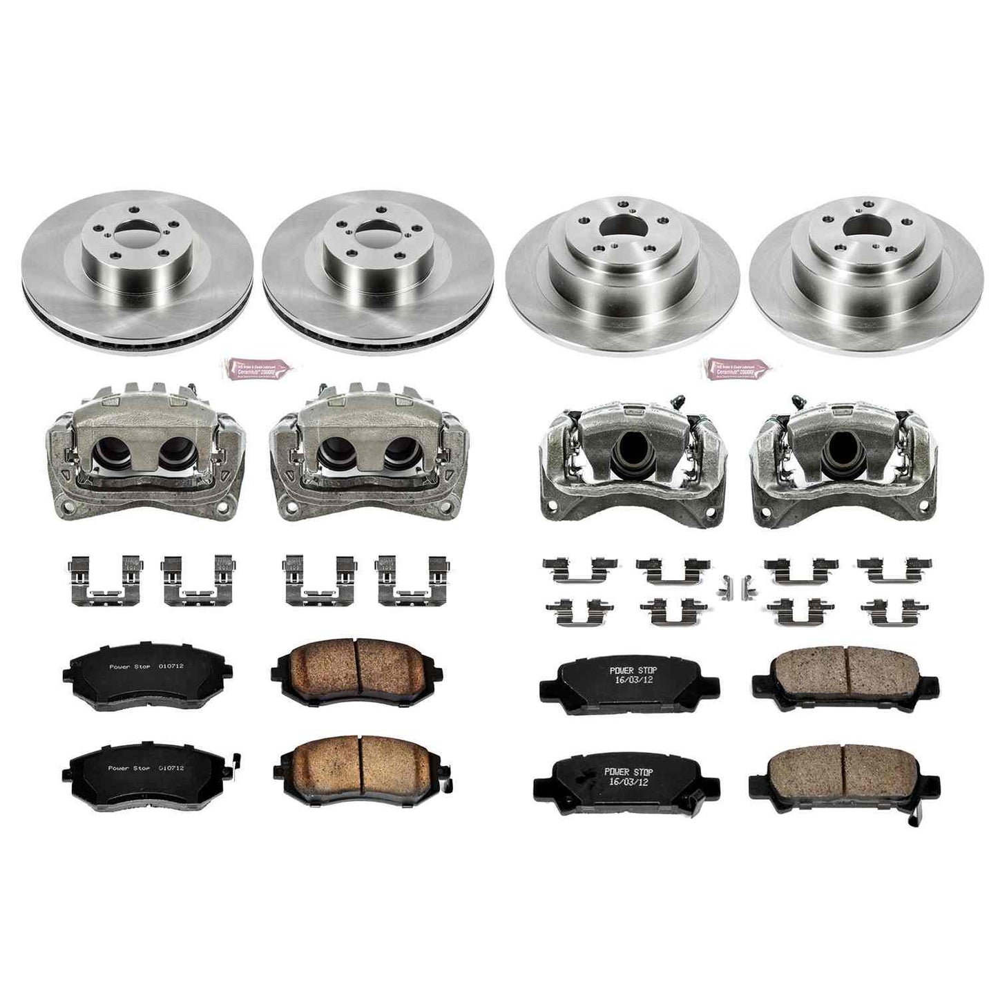 PowerStop Power Stop 03-06 Subaru Baja Autospecialty Kit w/ Calipers - Front and Rear KCOE2751