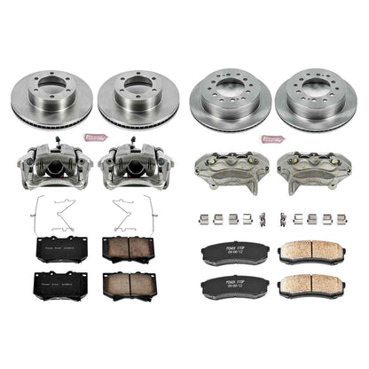 PowerStop Power Stop 01-02 Toyota Sequoia Autospecialty Kit w/ Calipers - Front and Rear KCOE2756