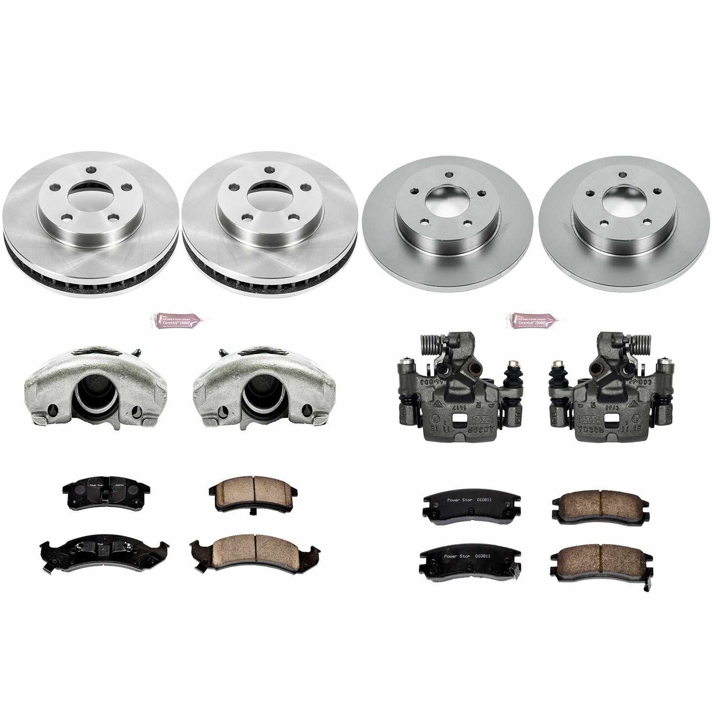 PowerStop Power Stop 94-96 Cadillac DeVille Autospecialty Kit w/ Calipers - Front and Rear KCOE2763