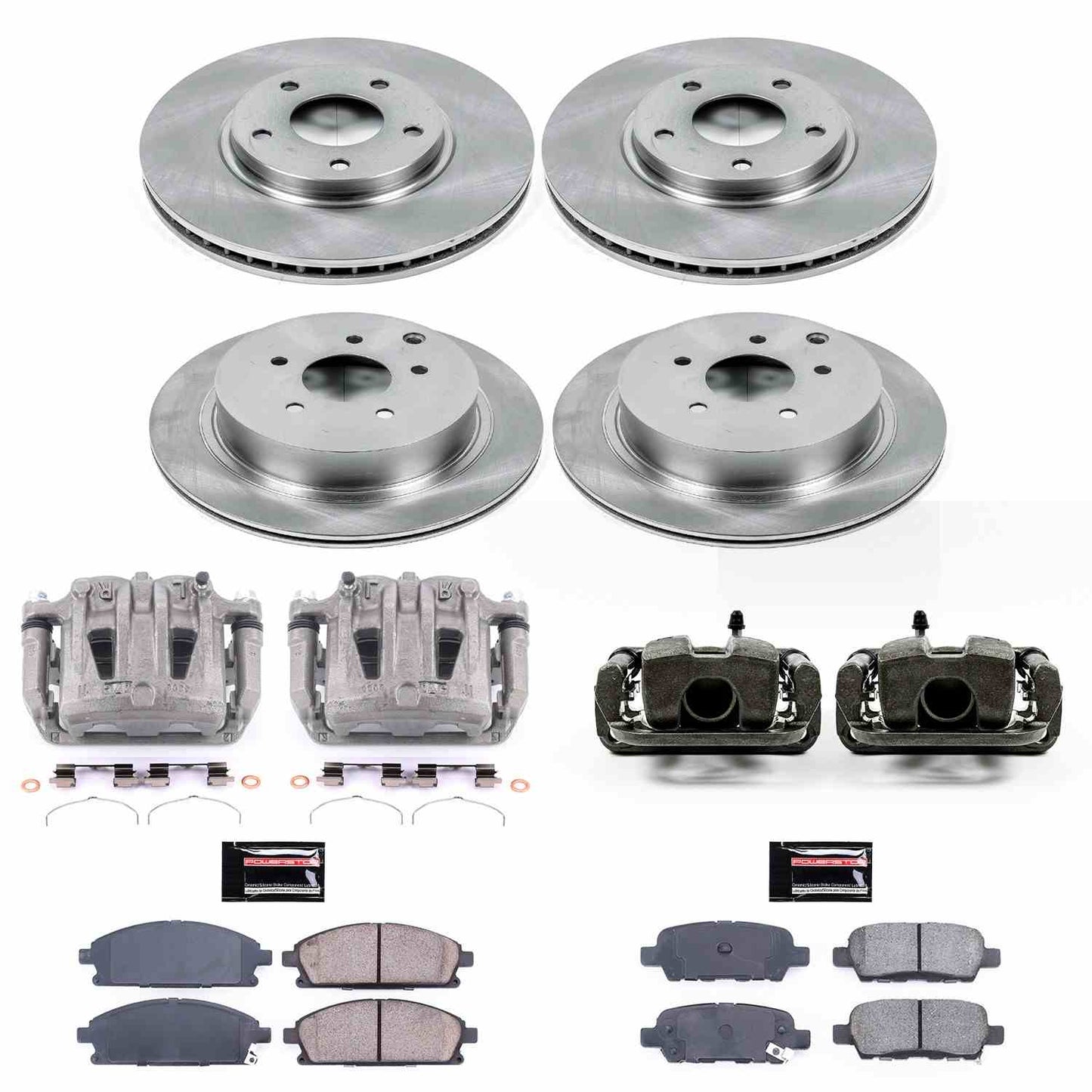 PowerStop Power Stop 04-09 Nissan Quest Autospecialty Kit w/ Calipers - Front and Rear KCOE2766