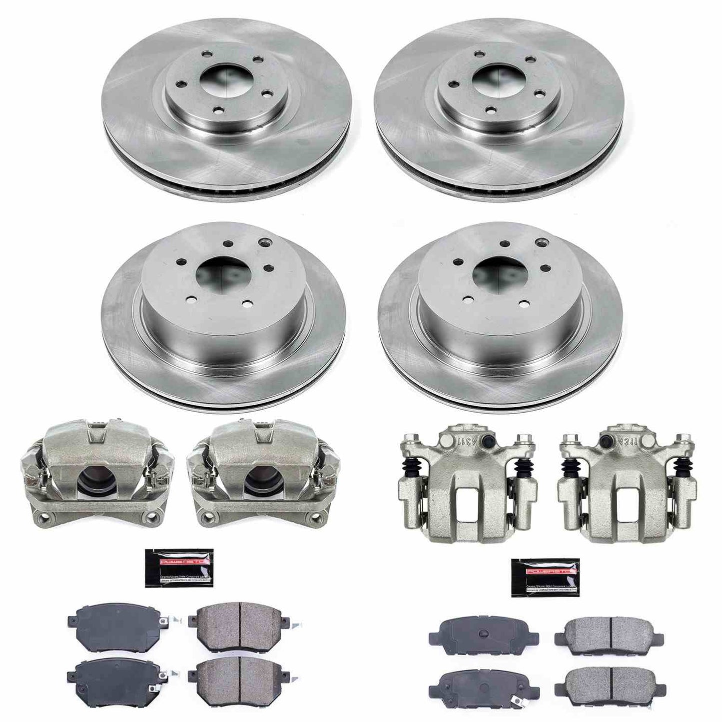 PowerStop Power Stop 03-05 Infiniti FX35 Autospecialty Kit w/ Calipers - Front and Rear KCOE2767A