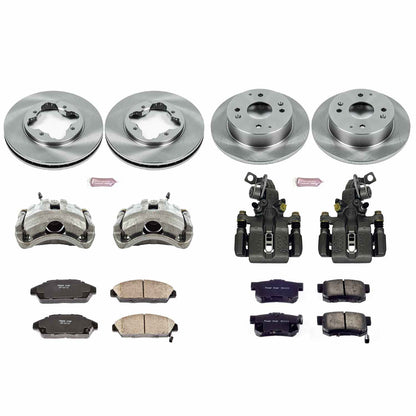 PowerStop Power Stop 91-93 Honda Accord Autospecialty Kit w/ Calipers - Front and Rear KCOE2773
