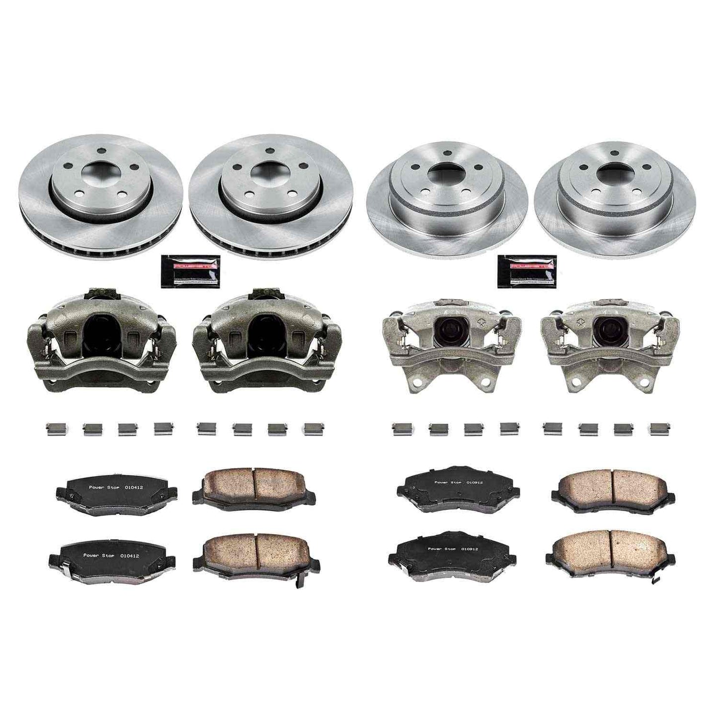 PowerStop Power Stop 07-17 Jeep Wrangler Autospecialty Kit w/ Calipers - Front and Rear KCOE2798