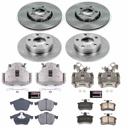 PowerStop Power Stop 96-98 Audi A4 Quattro Autospecialty Kit w/ Calipers - Front and Rear KCOE2799
