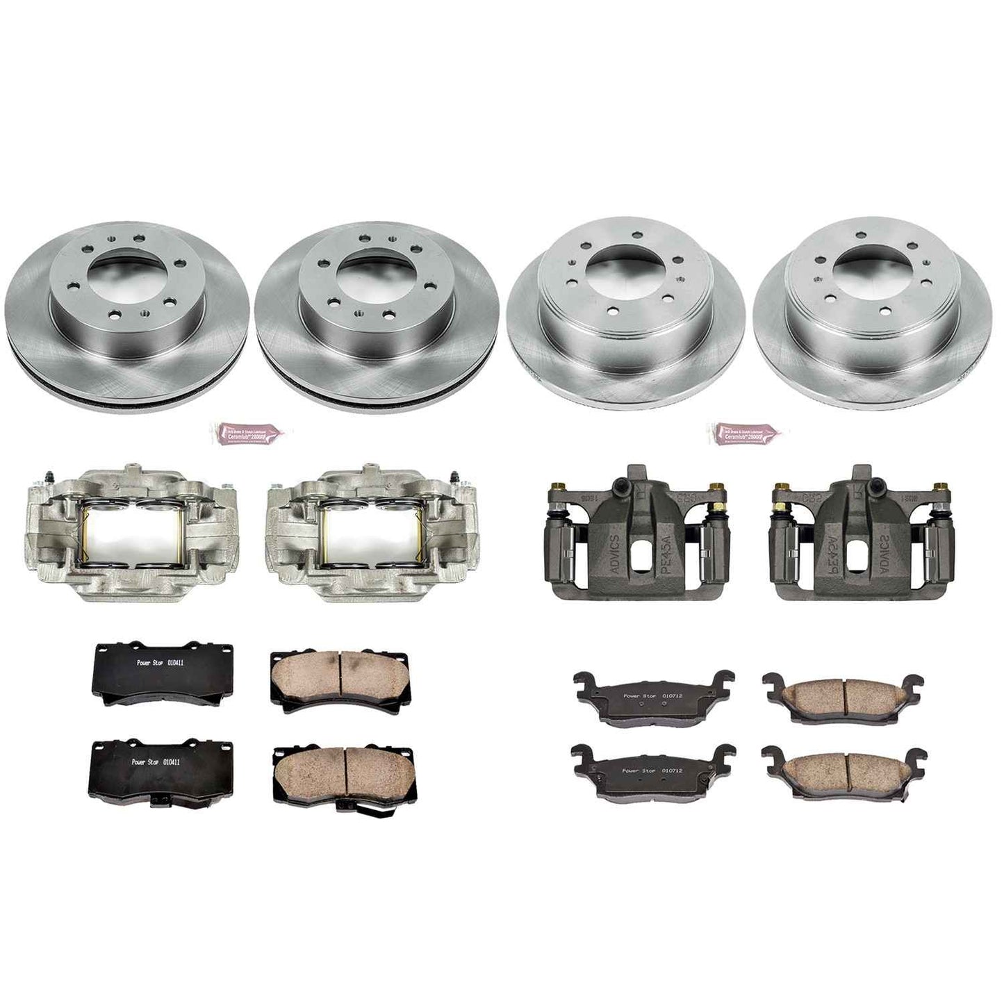 PowerStop Power Stop 06-10 Hummer H3 Autospecialty Kit w/ Calipers - Front and Rear KCOE2820