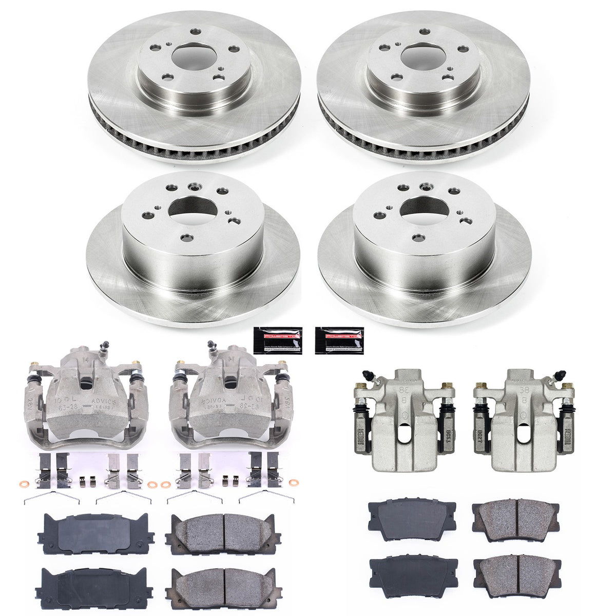 PowerStop Power Stop 07-12 Lexus ES350 Autospecialty Kit w/ Calipers - Front and Rear KCOE2822