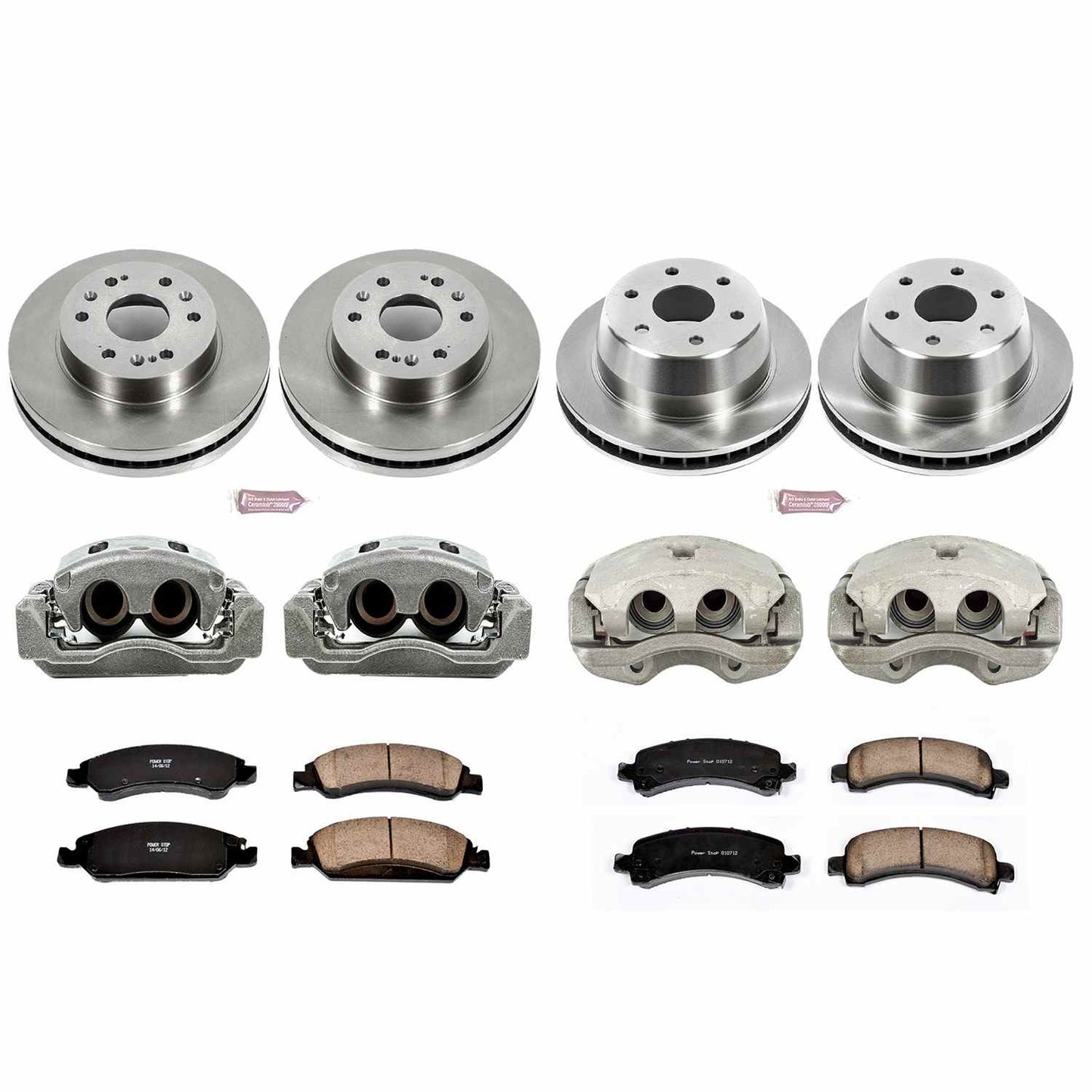 PowerStop Power Stop 09-14 Chevrolet Express 1500 Autospecialty Kit w/ Calipers - Front and Rear KCOE2826
